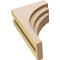 Ekena Millwork 4"W x 8"D x 12"H Classic Rockford Rough Cedar Woodgrain TimberThane Corbel, Primed Tan CORUR04X08X12ROCRCPR - alternate 2